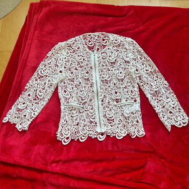 Crochet top with zip up