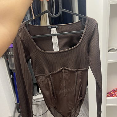 Body Marrone ZARA