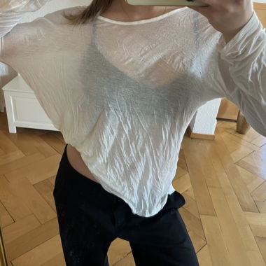Weisses durchsichtiges longsleeve