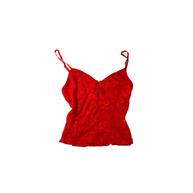 Red lace camisole top
