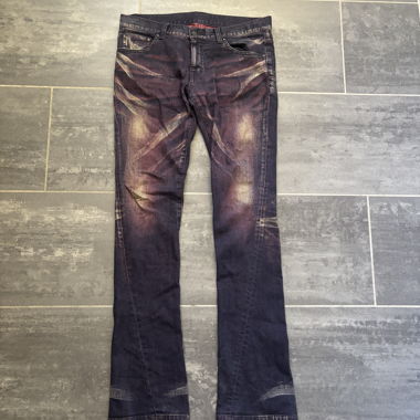 Y2K Tornado Mart purple bootcut slim fit denim jeans
