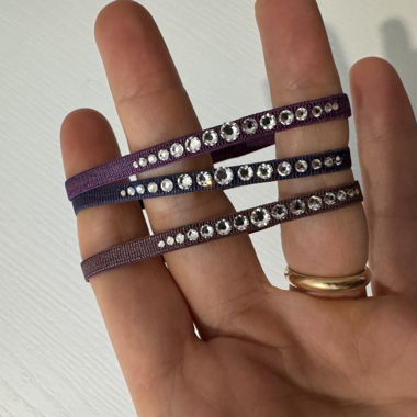 Set de trois bracelets tons violets Les Interchangeables