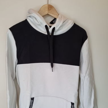 Hollister Hoodie weiss-schwarz