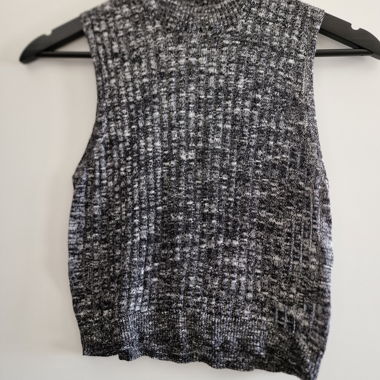 Pull sans manches en maille