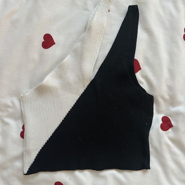 Top tricot bicolore