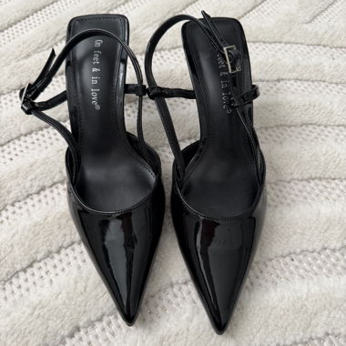 Scarpe slingback nere, Gr. 35