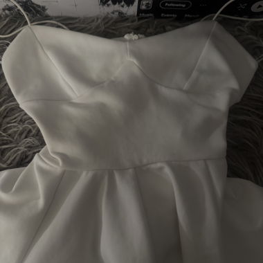 Miniabito bianco senza spalline - Zara