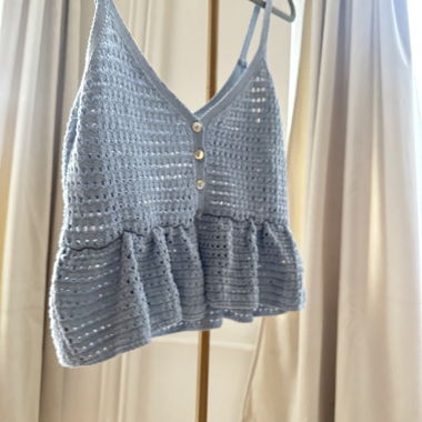Zara Strick-Top blau