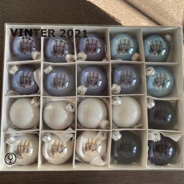 Boules de Noël set bleu