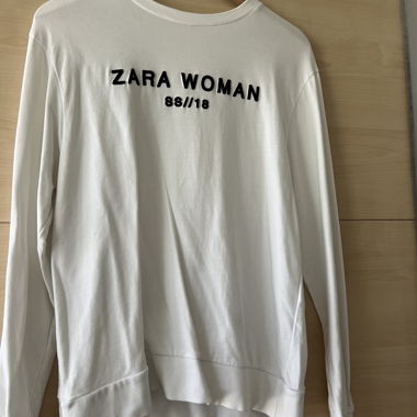 Sweat-shirt blanc Zara