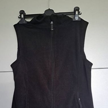 Schwarzes Fleece - Gilet