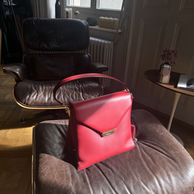 Borsa in pelle rossa Prada