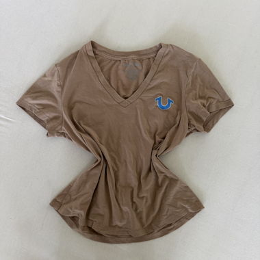 Vintage Y2K True Religion V-Ausschnitt T-Shirt
