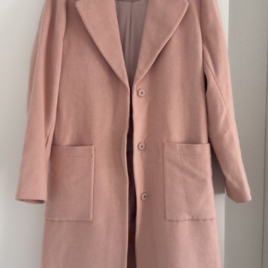 Bruuns Bazaar pink wool coat size 38