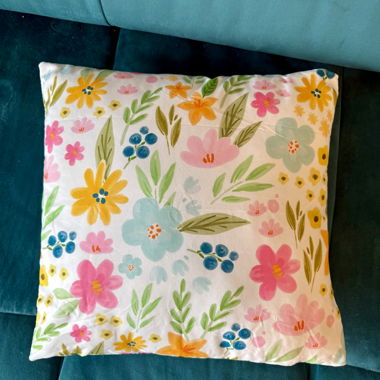 Floral Cushion Cover for Sofa