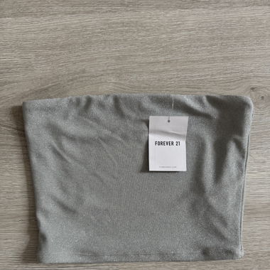 Silver Sparkly Tube top - Forever 21