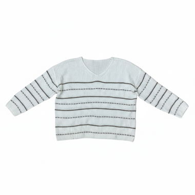 Maglione di maglia bianco