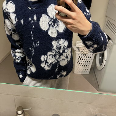 Maglione In Maglia Con Fiori