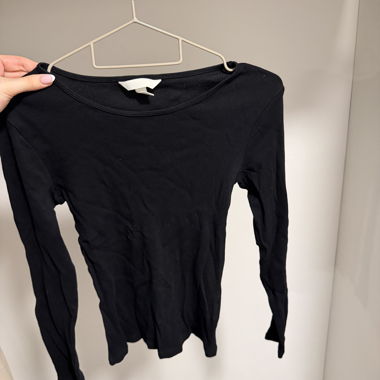 Schwarzes Langarm-Top H&M