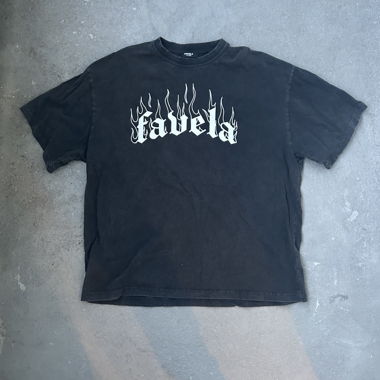 Favela Backprint Shirt Dark-Gray