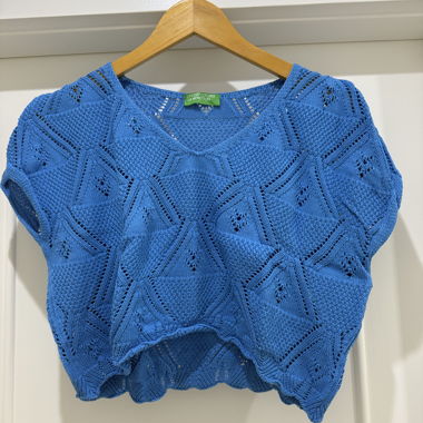 Blue Benetton Sleeveless Sweater