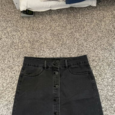 Schwarzer Jeansrock