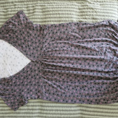 Patterned long babydoll top