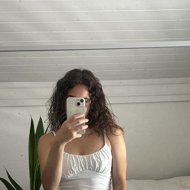 Hollister weißes Crop-Top