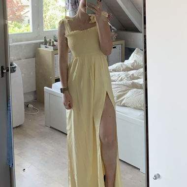 Yellow maxi dress