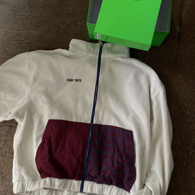 Ufo361 Stay High Fleecejacke weiss/bordeaux EU L