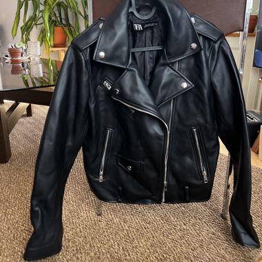 Veste en cuir Zara