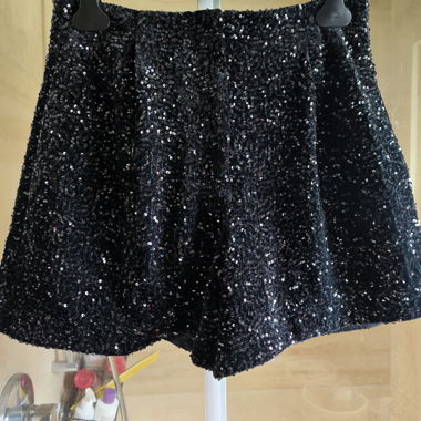 Short Zara nero con paillettes
