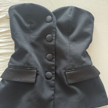 Zara schwarzes Korsett-Top