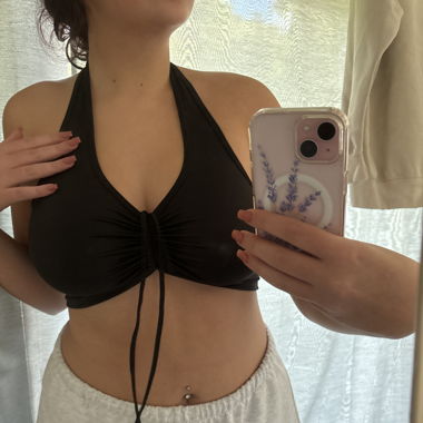 Black Neckholder Top 