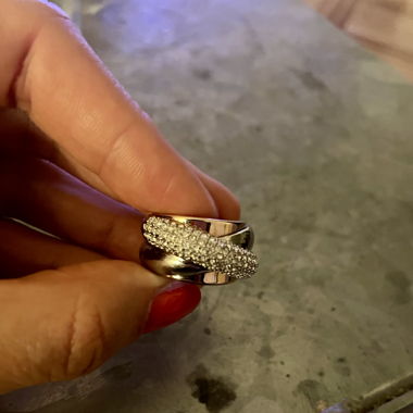 Swarovski Ring Rosé Gold und Silber
