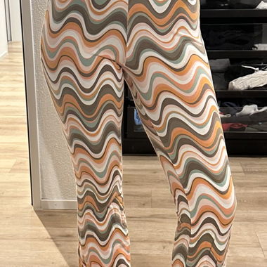 Patterned Flared Pants