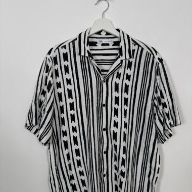 Chemise Zara à manches courtes à motif