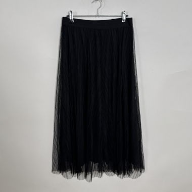 Black Tulle Midi Skirt