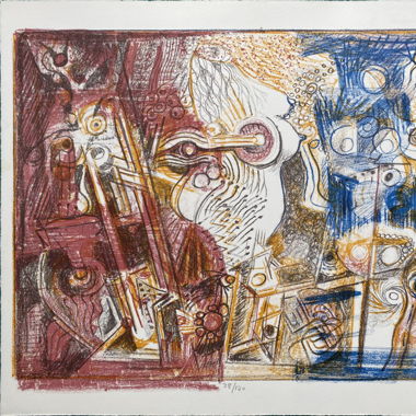 Lithografie von Serge Brignoni