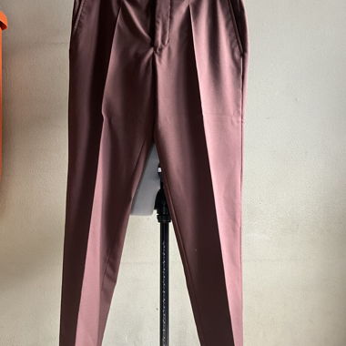 Pantaloni Eleganti Marroni con Pinces