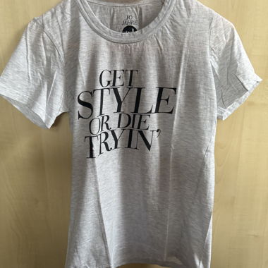 T-shirt gris avec imprimé