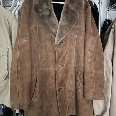 Vintage Sude Leathercoat Wildleder Mantel XL