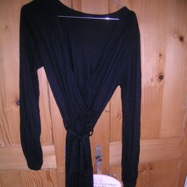 Kleid in Wickeloptik, schwarz, M CONLEYS