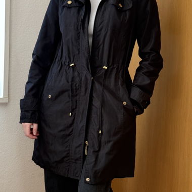 Ellen Tracy Black Raincoat