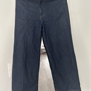 H&M Dark Wide-Leg Jeans Mid Raise