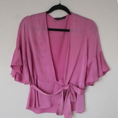 Camicia a portafoglio Zara Woman rosa