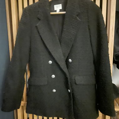 H&M Texturierter Blazer Schwarz - XS