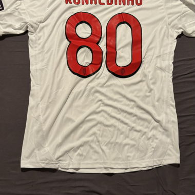 Maillot AC Milan Ronaldinho CL 2009 Blanc Gr. L