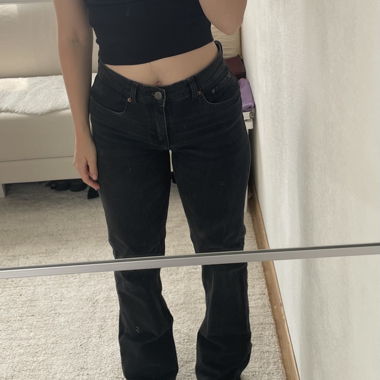 mid waist jeans black, gr 36