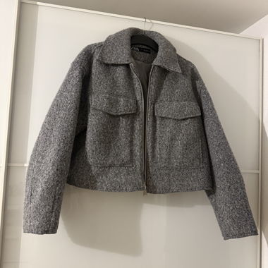 Short Grey Wool Jacket